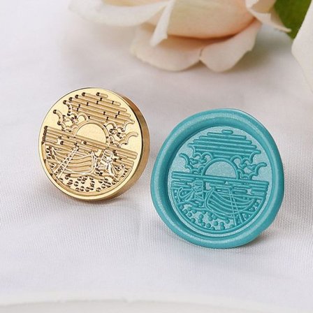 Sigill kopparhuvud vax sigillstämpel 5 5