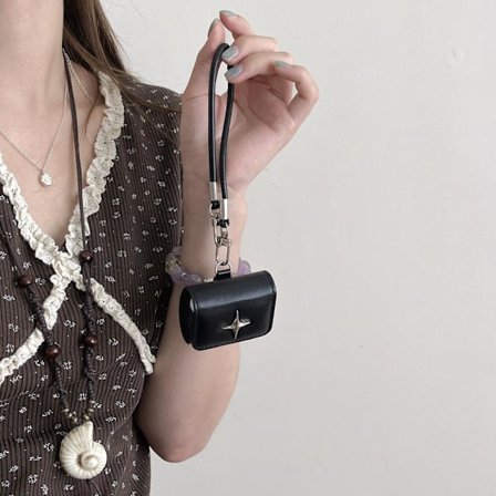 Multifunktionel opbevaringstaske til høretelefoner, mini håndtaske/møntpung, læbestiftstaske/nøglering