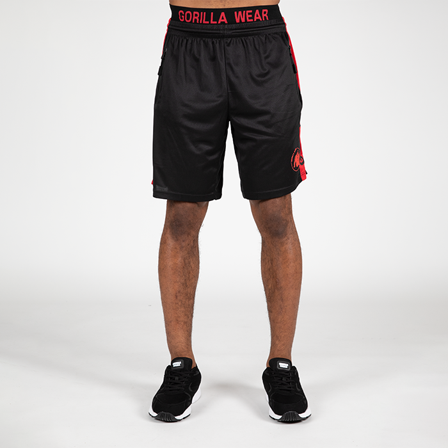 Gorilla Wear Atlanta Shorts, Black/Red