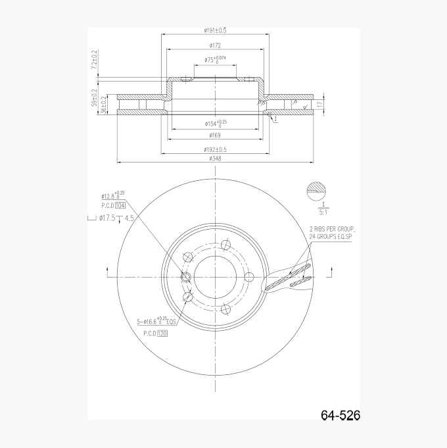 Biltema - Bremseskive belagt