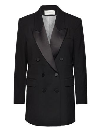 Cmtailor-Smocking-Blazer Blazers Double Breasted Blazers Svart Copenhagen Muse*Betinget Tilbud
