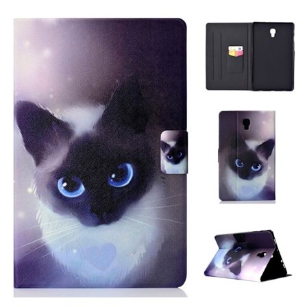 Samsung Galaxy Tab A 10.5 mönstrat flipfodral i läder - Katt