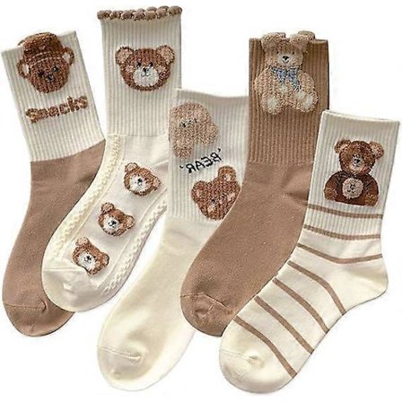 Parpack Dam Roliga Nyhet Bomullsstrumpor Söta Djurmönstrade Strumpor