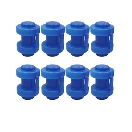 8 kpl Trampoliinin päätytulppia Ø 25 mm, Trampoliinin varaosa, trampoliinin verkkotankoihin, sininen