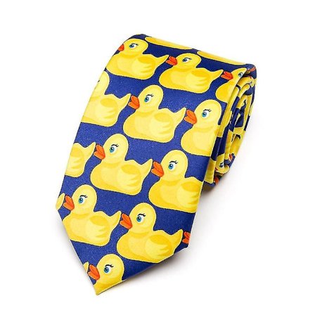 Herr gul gummianka slips mode slips 8 cm bred fluga gåva