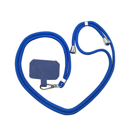 Avtakbar justerbar mobiltelefon snor halsrem blå(h})