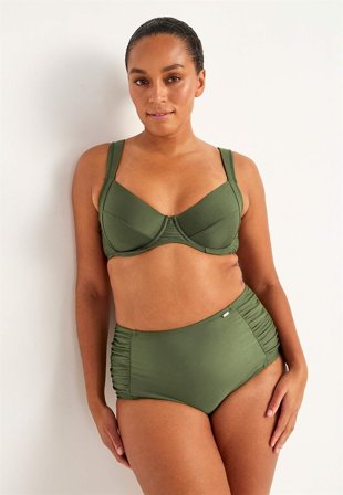 Cellbes of Sweden - Ensfarget bikini BH Umeå i kakigrønn for damer i størrelse 80E