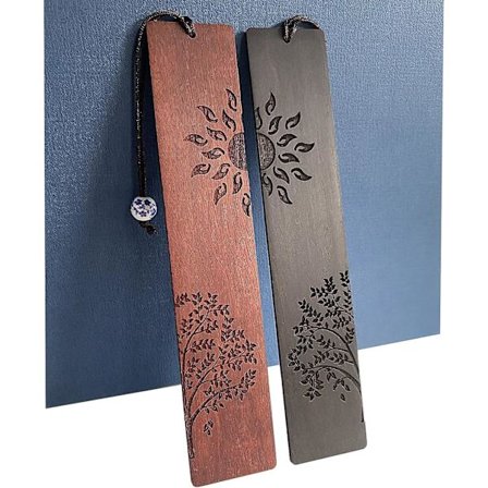 2 st träbokmärken, unika bokmärken present till män kvinnor, bokmärken tillbehör