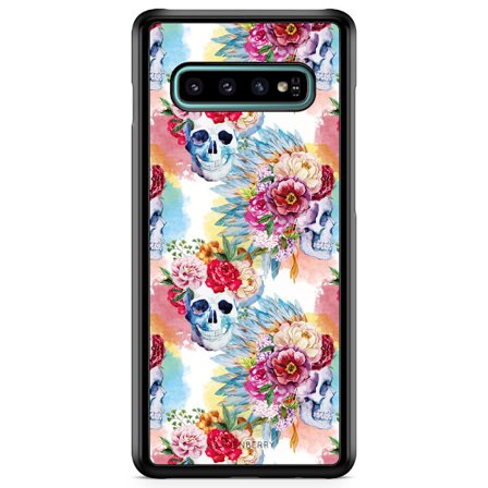 Bjornberry Skal Samsung Galaxy S10 - Dödskallar & Blommor