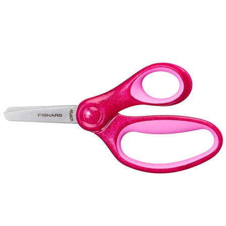 Fiskars Barnesaks, 13 cm, rosa/glitter' - 'Rustfritt matt stålRosa/glitter