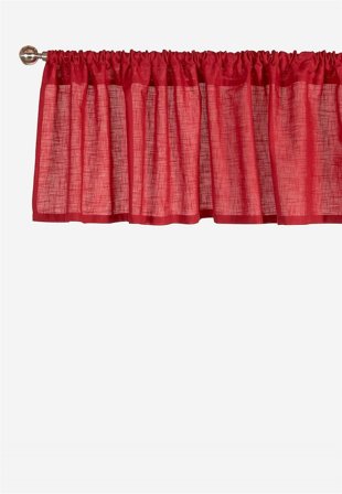 Cellbes of Sweden - Gardinkappe Ebbe i rød i størrelse 45 x 350 cm