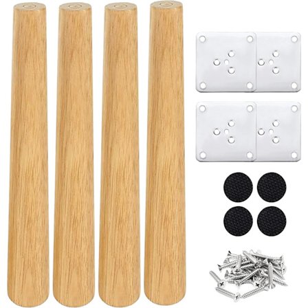 Sett med 4 treben til møbler 25 cm Sengbein Høyre Kaffe Ta,ZQKLA