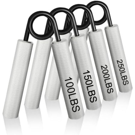 Handgreppsstärkare i Metall, 6-Pack (100 150 200 250 300 350 Pounds) Greppstyrketränare, Underarmsstyrka Handtränare