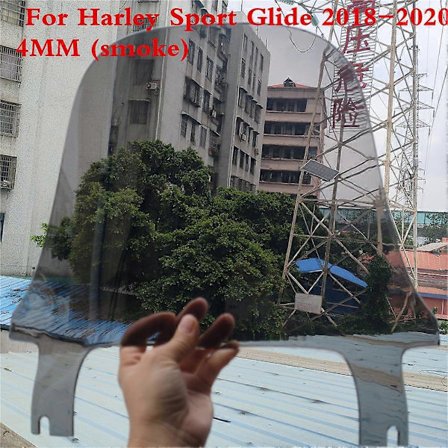 Tjocklek 4mm För Harley Davidson FLSB Softail Sport Glide 2018 2019 2020 2021 Touring Vindruta Vindskydd Vindavvisare