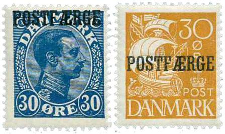 Danmark 1926-1927 - Postfærgemærker AFA 9+11 - Postfrisk