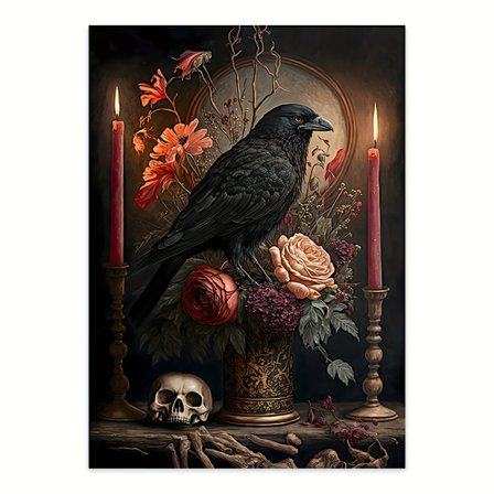 Krage stearinlys lærred maleri væg stue soveværelse dekoration maleri rammeløs maling kerne