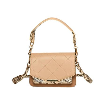 Noella Blanca Medium Snake Taske Brun, Dame Skuldertasker, Størrelse: ONE Size