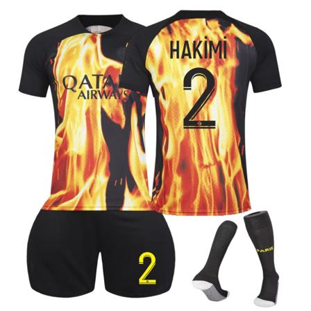 22-23 Paris special edition gemensam fotbollströja 7 Mbappe 10 Neymar 30 Messi barn vuxen tröja No. 2 + socks 20 yards