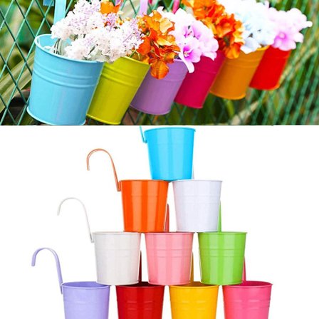 10 stk. Metall Hengeplanter Vase Plante Kurv med