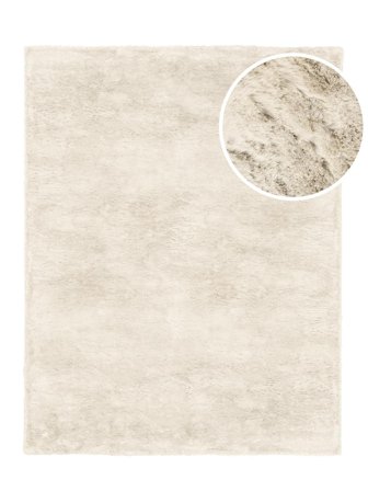 Alfombra Shaggy Ember Blanco Crema Grande Oeko-Tex