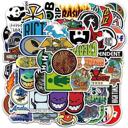 50 skateboard-klistermærker - vandtætte klistermærker