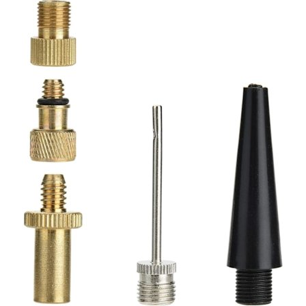 5 stk. ventiladapter sæt Dunlop Presta Schrader ventiladapter cykel luftpumpe oppustning nål dyse kit