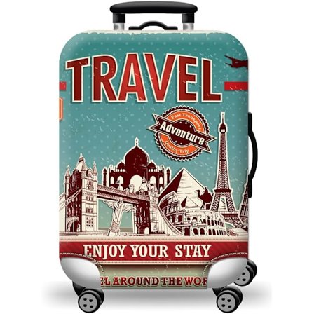 Rosa Pantern Bagageskydd för 18-32 Tums Resväskor - Reseskyddsväska