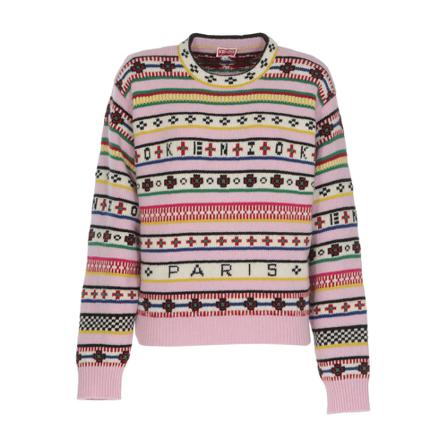Kenzo Round-neck Strik Pink, Dame Striktrøjer
