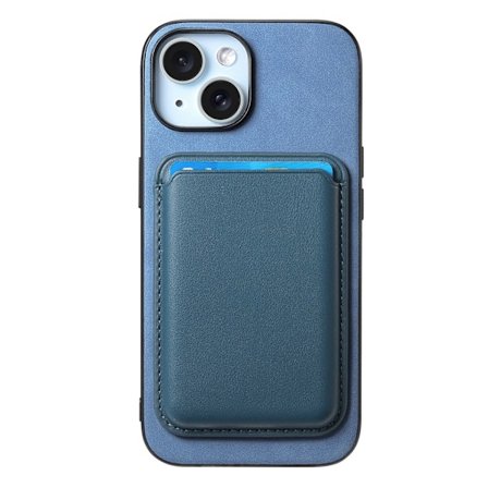 Etui til iPhone 13 blå kortholder magnetisk lær