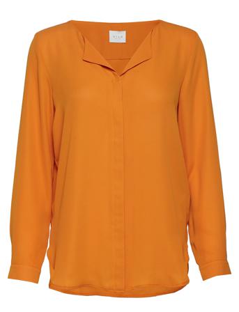 Vilucy L/S Shirt Bluse Langermet Oransje Vila