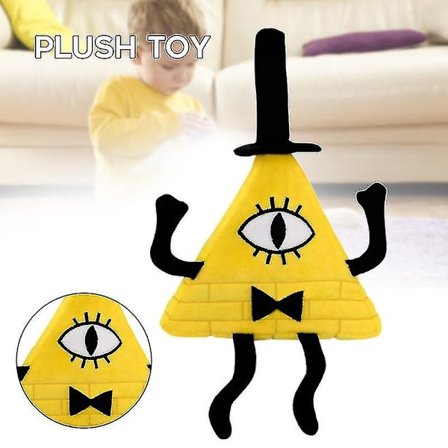 Bill Cipher söpö halaava tyyny pehmo täytetty animaatiohahmo täytetty tyyny
