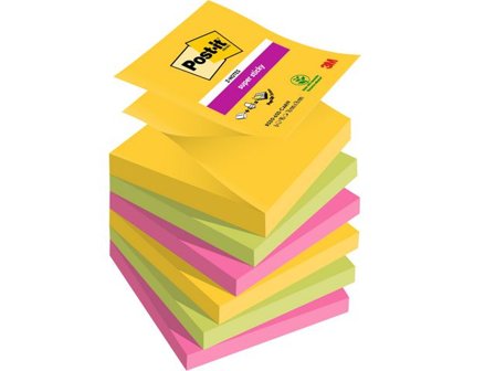 POST-IT Notes Supersticky Z-blad Carnival Collection 76x76mm 6/fp - Lyreco - Kontorsmaterial - Notes och Post-It - Notes - Z-block