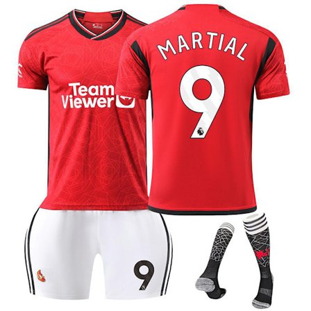 2324 Ny Man L Røde Djævle hjemme fodboldtrøje sæt egnet til voksne og børns trøjer