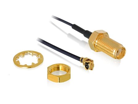 Delock HF SMA Buchse zum Einbau -> MHF Stecker 0.35m