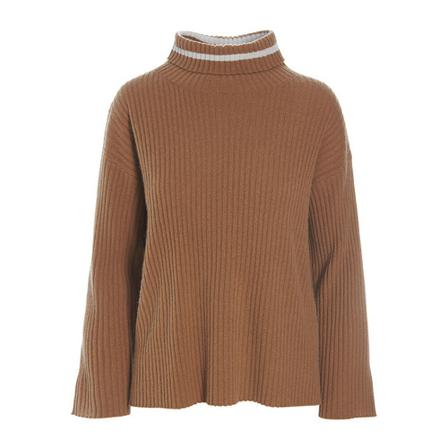 Bitte Kai Rand Cloud Cashmere Højhalset Blus Brun, Dame Rullekraver