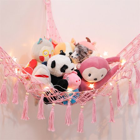 Leksakshammock för Stoppade Djur Hammock (Puder, Utan Lampa) Stoppade