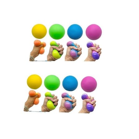 8 stk. Ventilerte anti-stress myke gummileker EVA stretch klem fargeendrende melball klype Tilfeldig farge