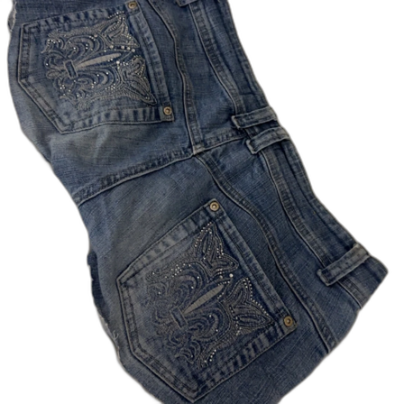 House of Denim jeansshorts med brodyr