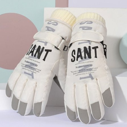 Ski Gloves Snow Gloves WHITE ADULT ADULT