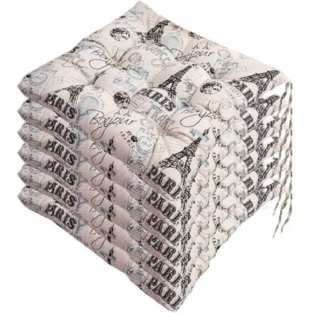 Tuolisetti 6 kpl 40x40, Koristetyyny Tuolityyny Puutarhatyynyt, Polyesteri (D), DEBUNS