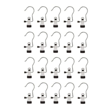 Hängare med klämma Rostfritt stål 20-pack