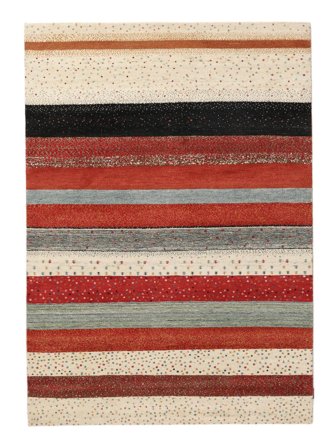 Gabbeh Loribaft Rug Hand Knotted 174X243 Dark Red/Beige India