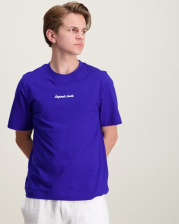 Jack & Jones JORNORREBRO EMB TEE Blå T-skjorter Gutt - Kids Brand Store