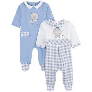 Mayoral 2-Pack Blue Dream Footed Baby Bodies 1-2 Months - Clothing sets - 1-2 months - Blue