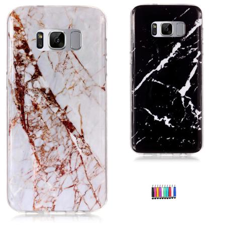 Samsung Galaxy S8 - Kuori / Suoja / Marmori Vit