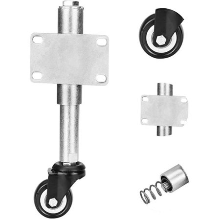 Grindhjul, Gjutna Hjul, Grindstamshjul, 2-tums PU Grindhjul Möbelhjul Fritt Laddad Fjäder Snurrande Hjul, Snurrande Hjul med Broms för Grindpäls