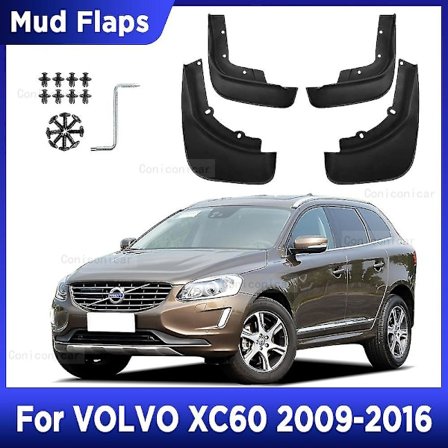 For Volvo Xc60 2009-2016 2015 4 stk. Sprutbeskyttere Mud Flaps Skvettlapper Foran Bak Skjerm Auto Styling Biltilbehør