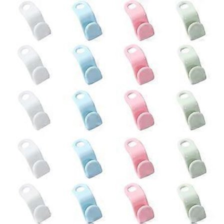 20 Stycken Kopplingshängare Högkvalitativa Krokar Anslutningsdon för Garderob Klädkrok Organizer Garderob Organizer för Garderober, Sovrum, Badrum,