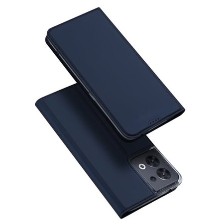 Dux Ducis Skin Pro-fodral för Oppo Reno 8 flip cover kort plånbok stativ blå