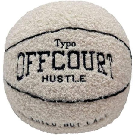 9,8 tum/25 cm Offcourt Basketboll Plyschleksak, Mjuk Basketboll Plyschkudde Fylld Basketboll Plyschleksak Soffa Bollkudde Hushållsfylld Boll för Fans